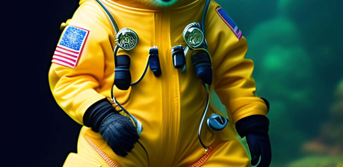 Mushroom kangaroo monkey spacesuit scuba diving oc